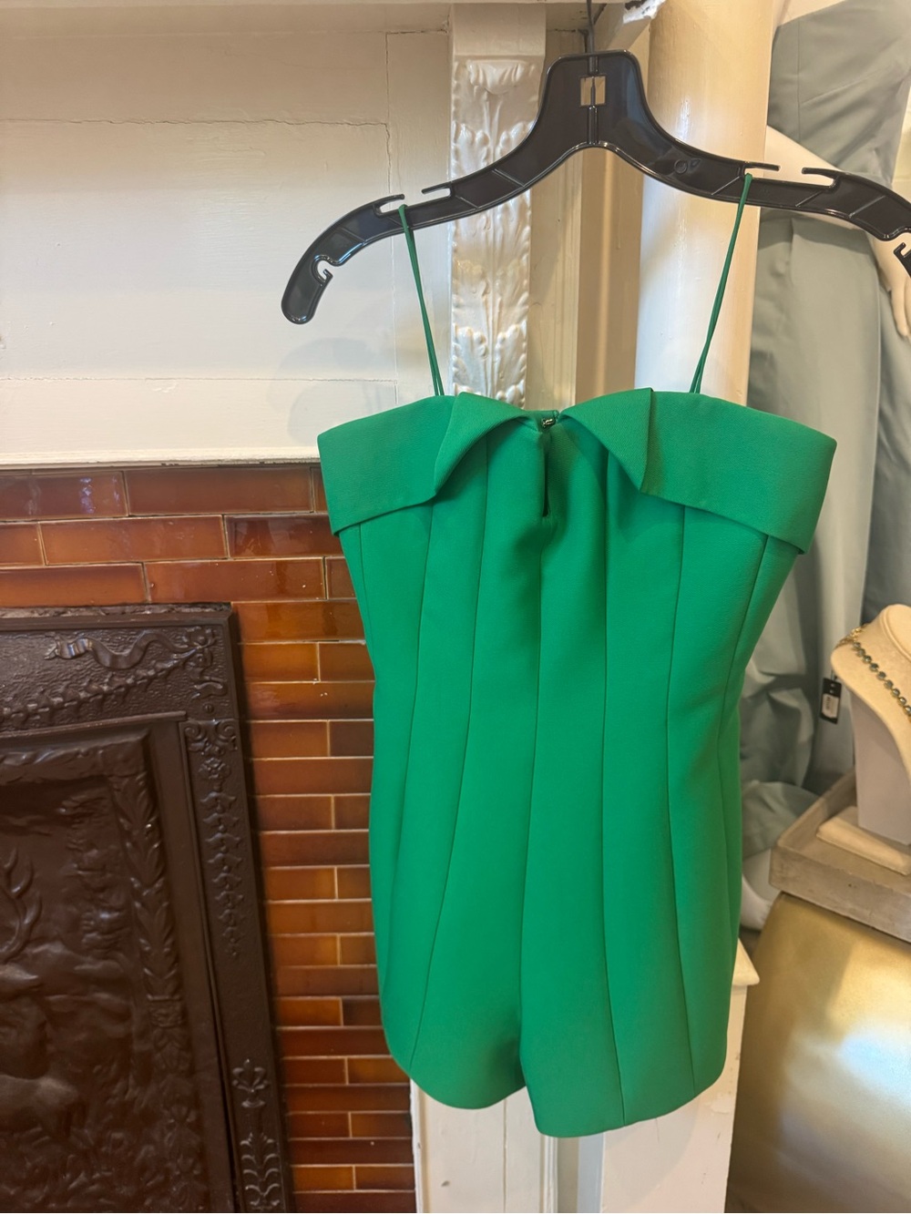 Alexis Emerald Green Strapless Romper